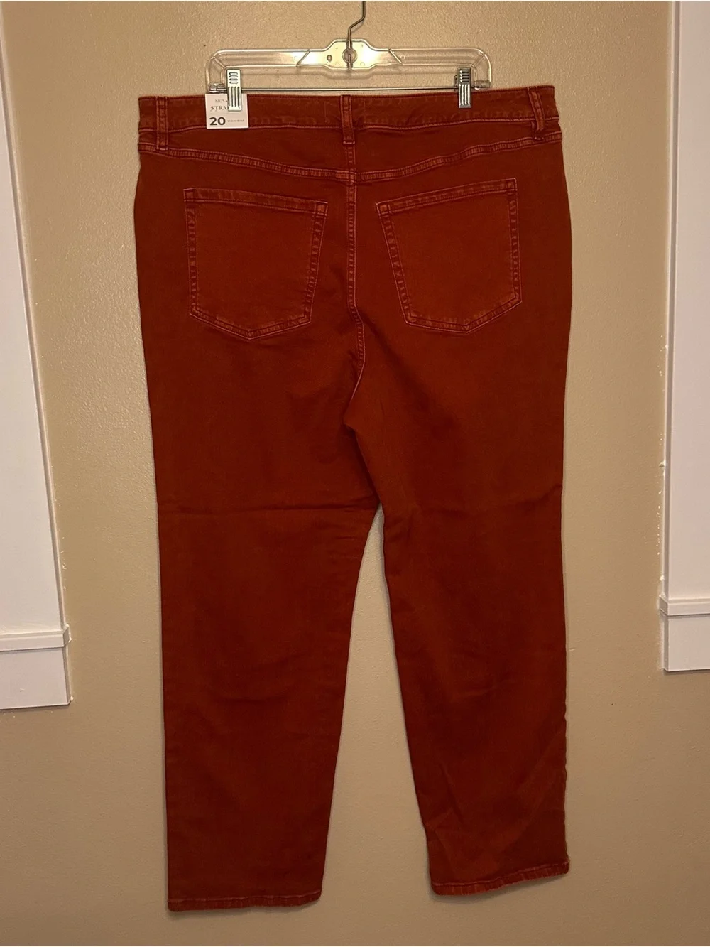 NWT Lane Bryant Signature High-Rise Straight Jeans Burnt Orange